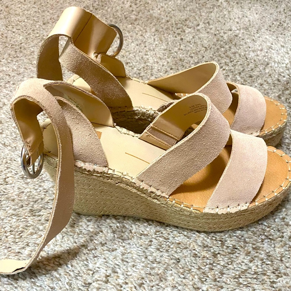Dolce vita tan leather wedges